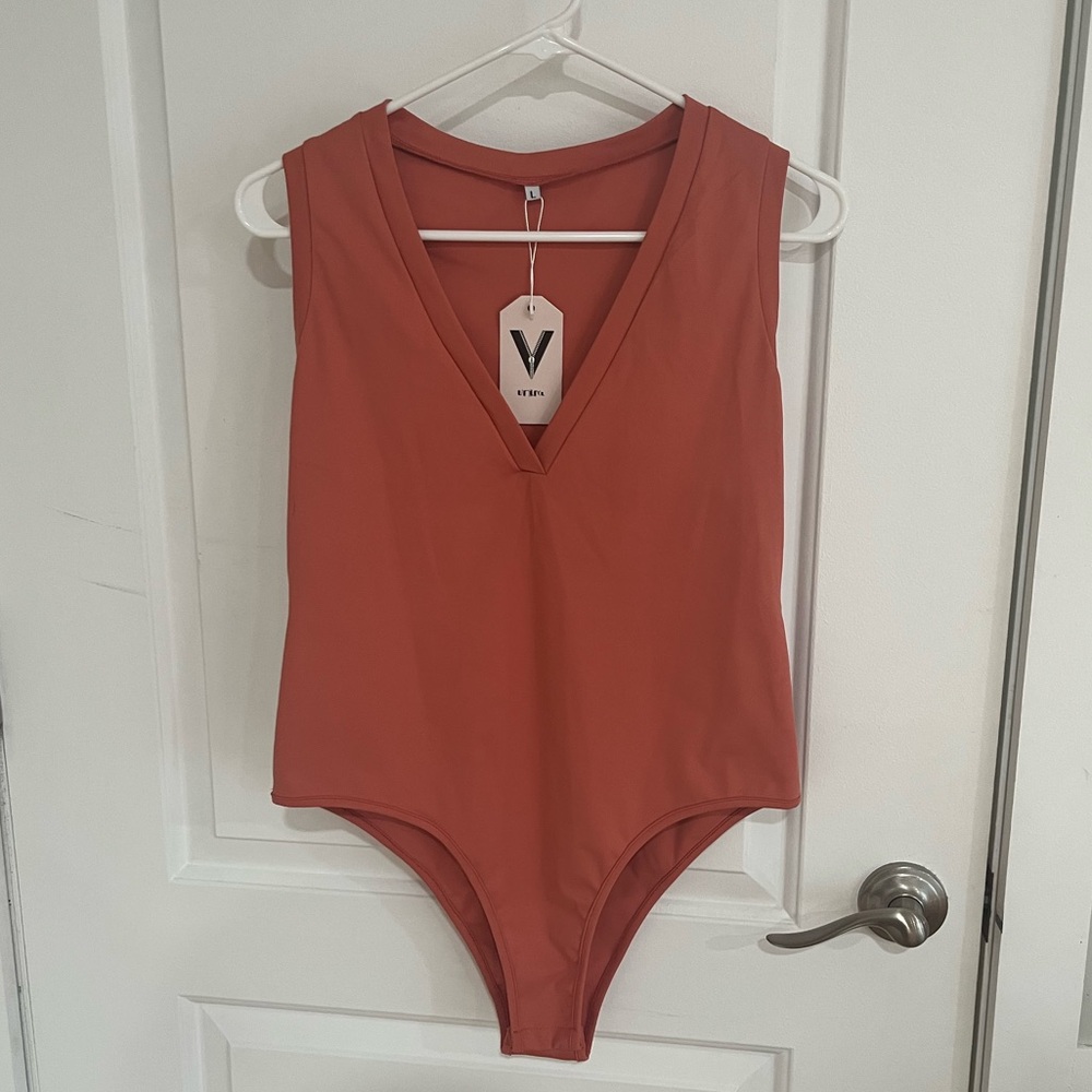 V-Neck Rust Bodysuit